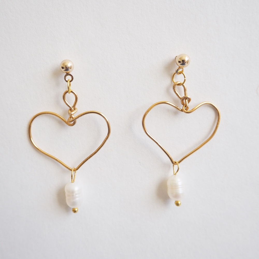 Heart Wire Earrings